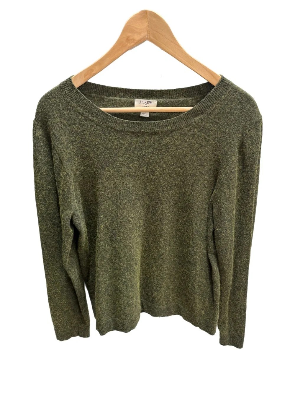 J.Crew Olive Green Crewneck Sweater L